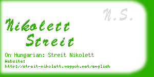 nikolett streit business card